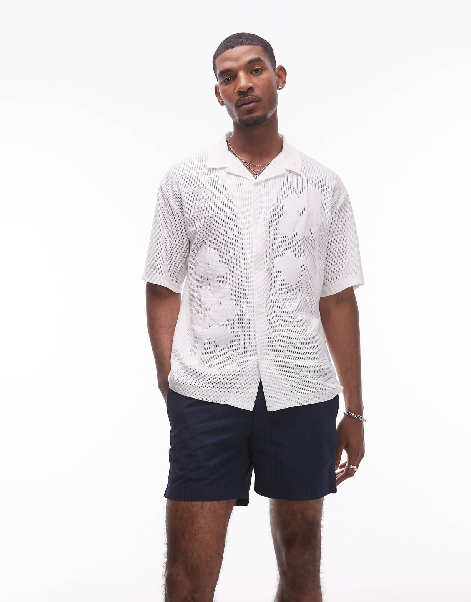 ARKET tailored swim shorts in navy