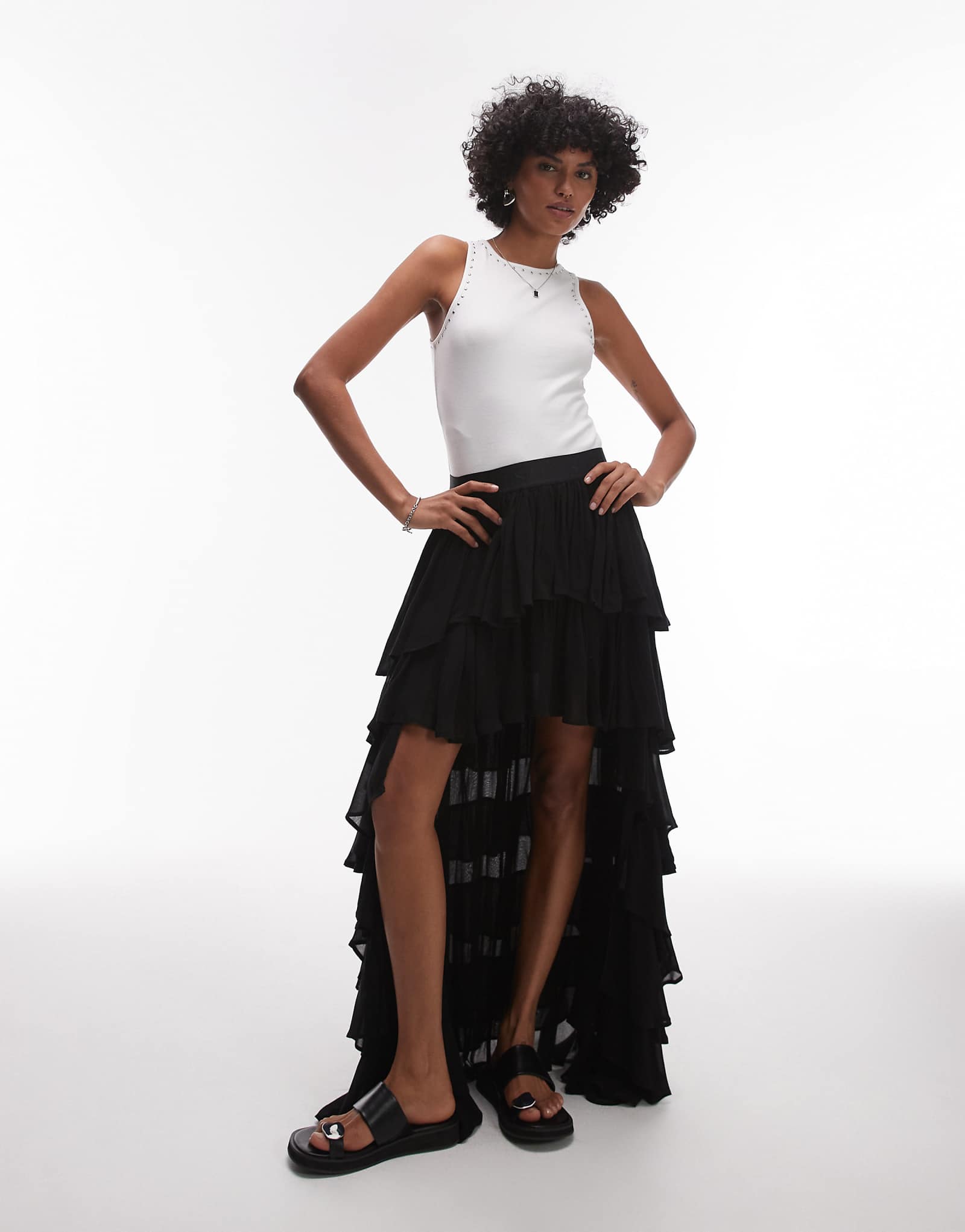 Allsaints cavarly maxi skirt in black 60490₽