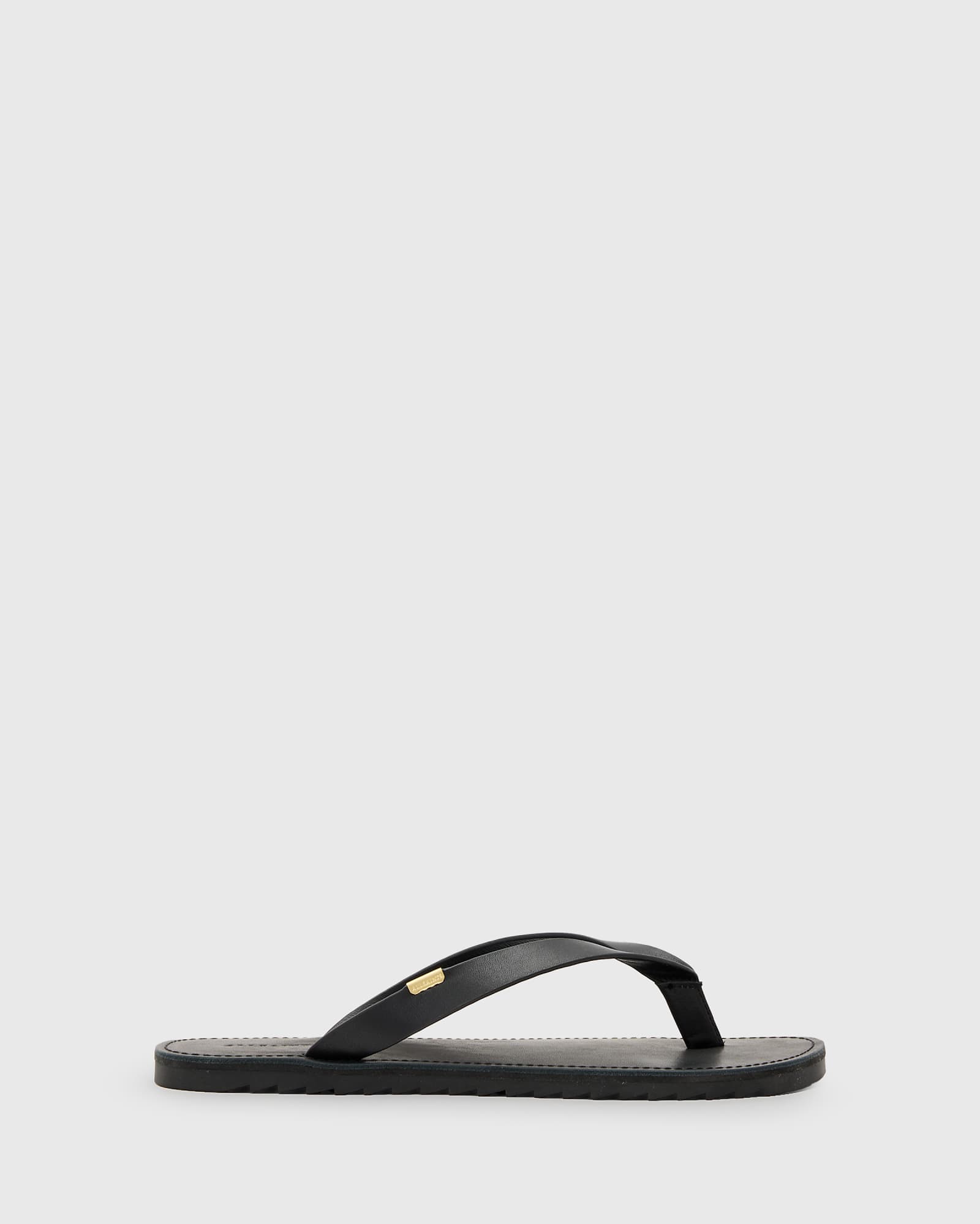 AllSaints Sydney leather thong sandals in black 10990₽