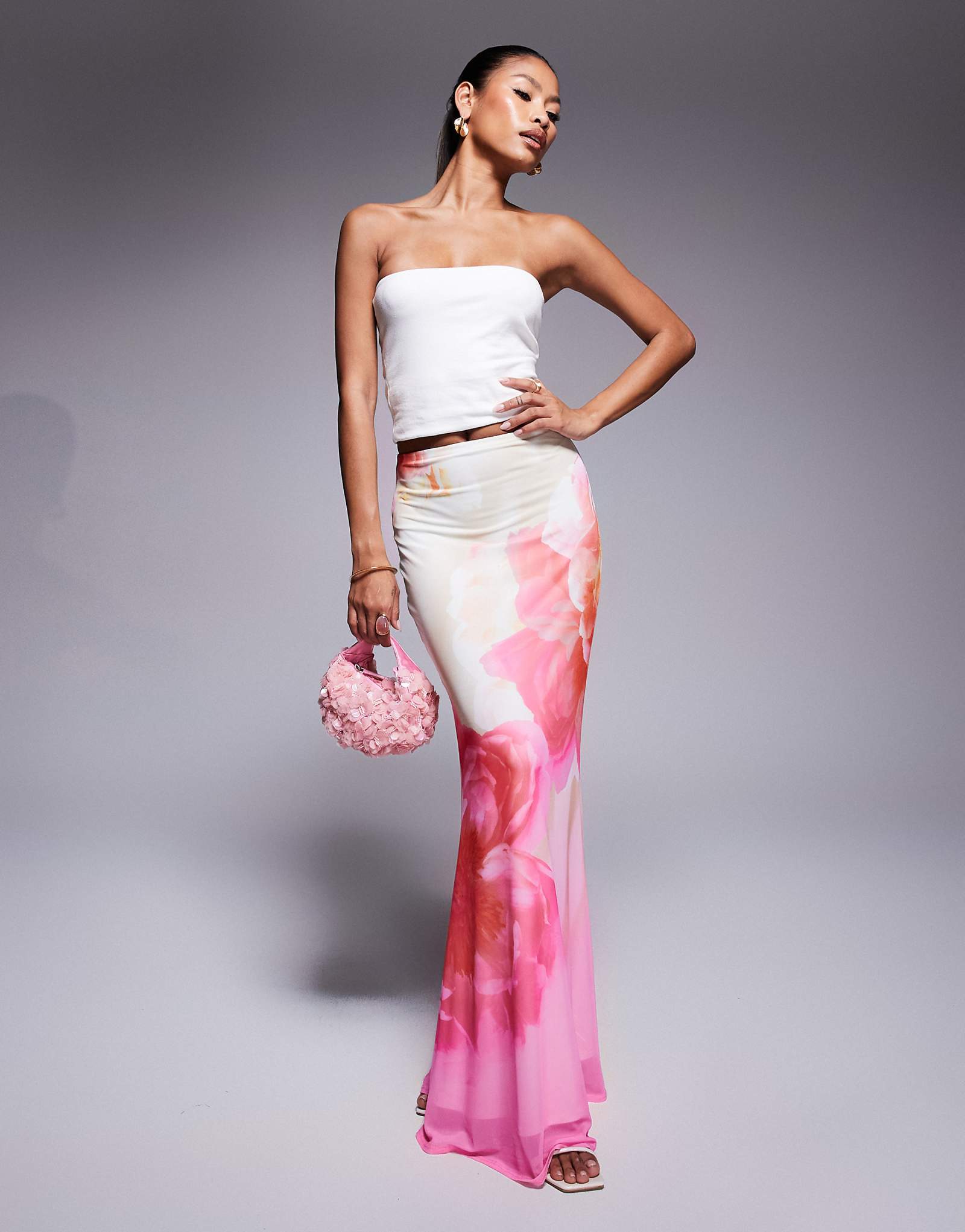AFRM maxi skirt in ombre pink floral 11090₽