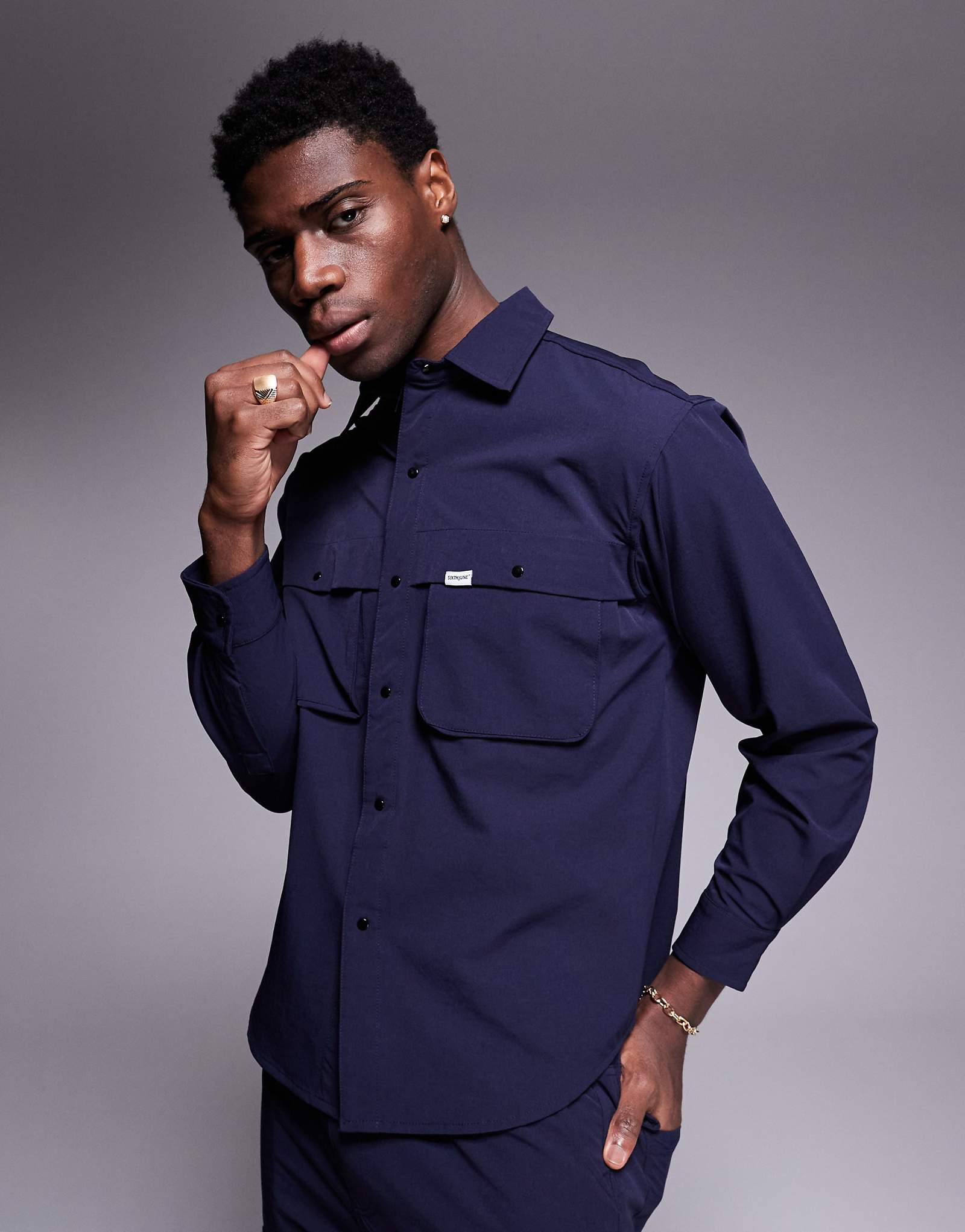 Sixth June utility shirt in navy - part of a set 16990₽