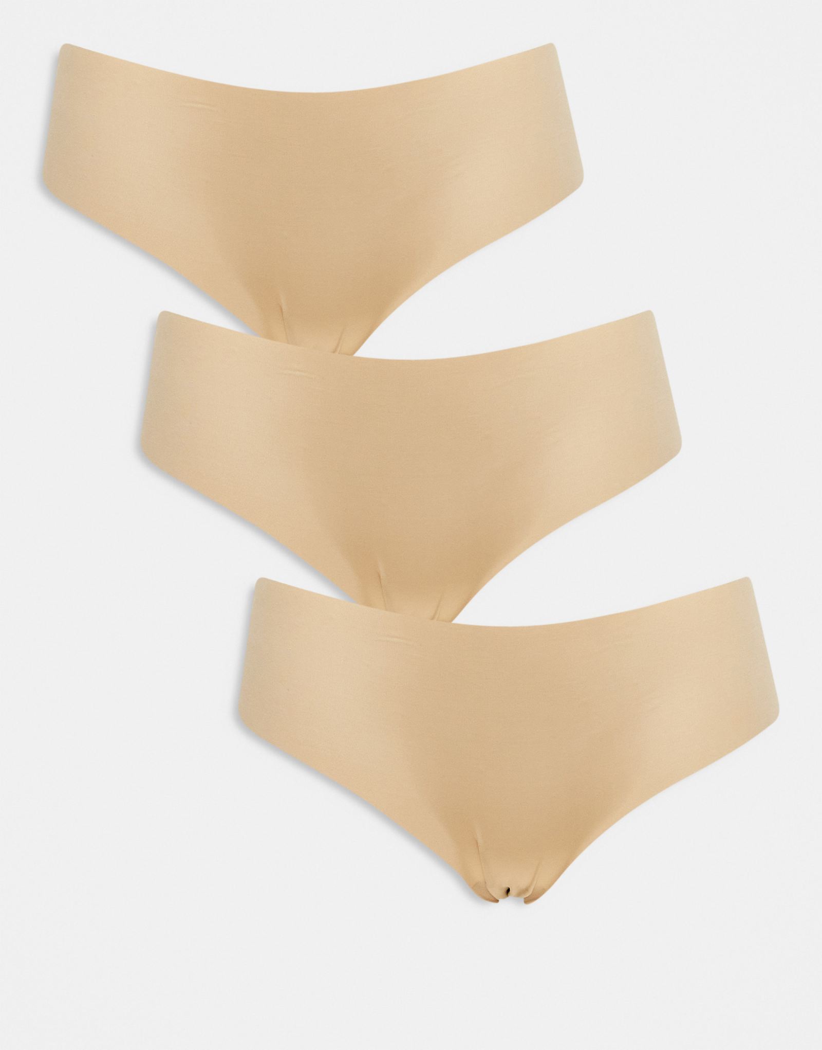 Pieces 3 pack briefs in beige 5090₽