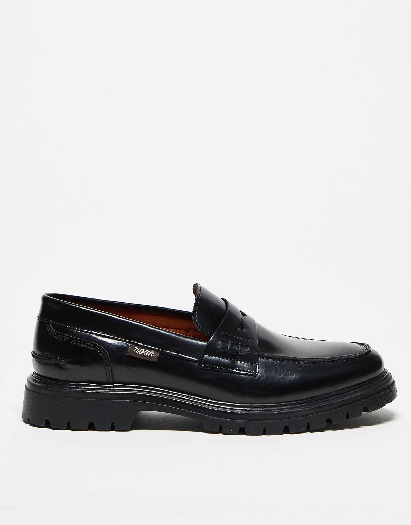 Noak made in Portugal tassel loafers in black leather