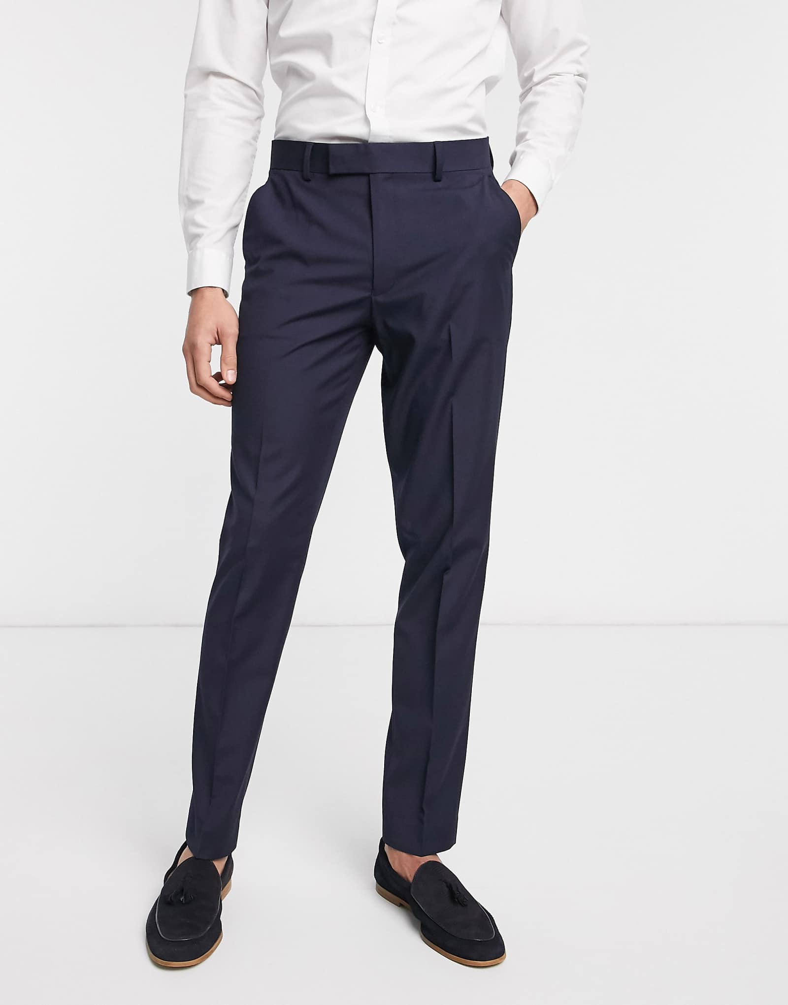 ASOS DESIGN slim suit pants in navy 5690₽