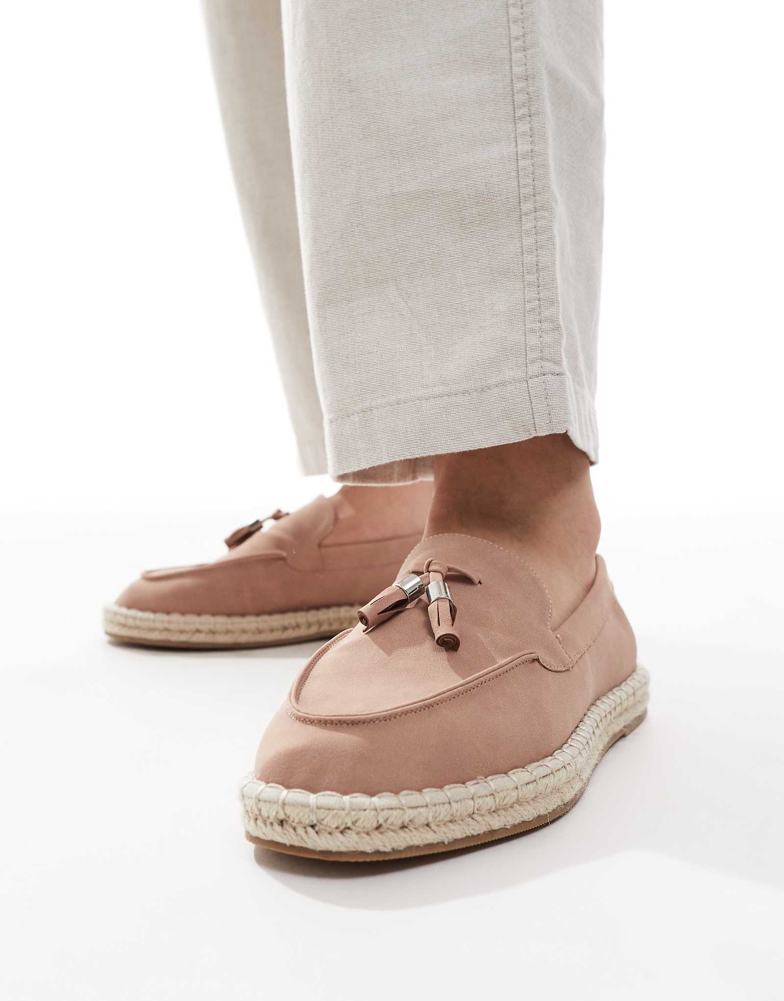 ASOS DESIGN tassel loafer espadrilles in pink 5390₽