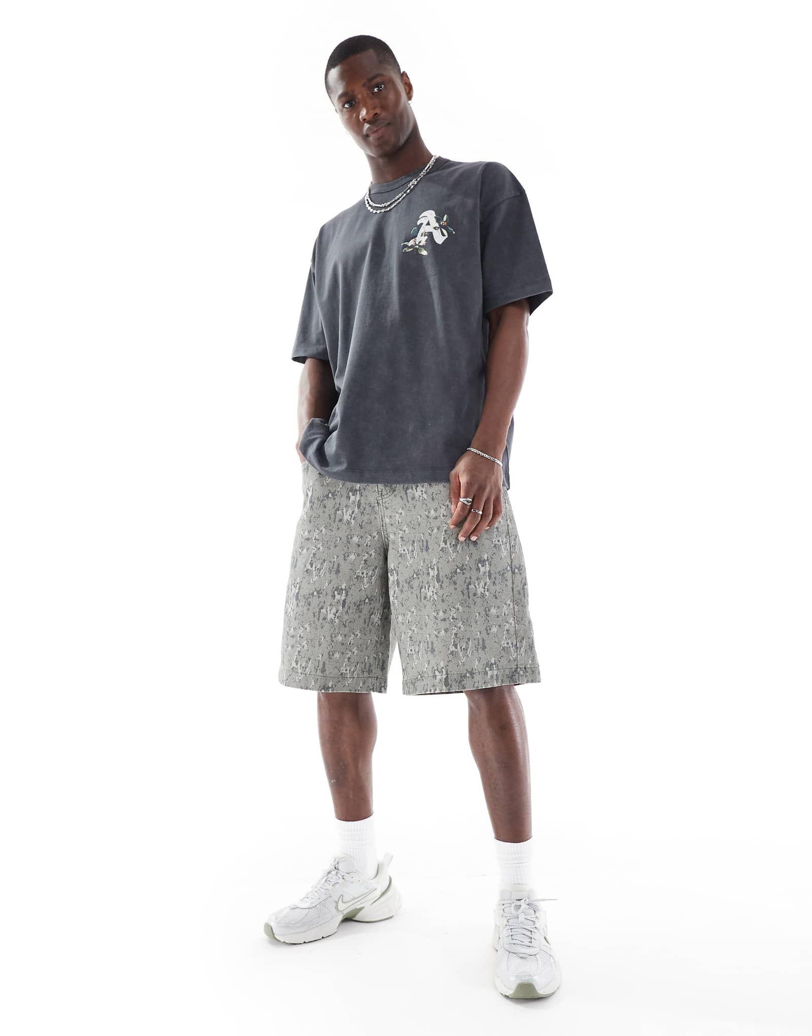 ASOS DESIGN long length jorts in camo 7690₽