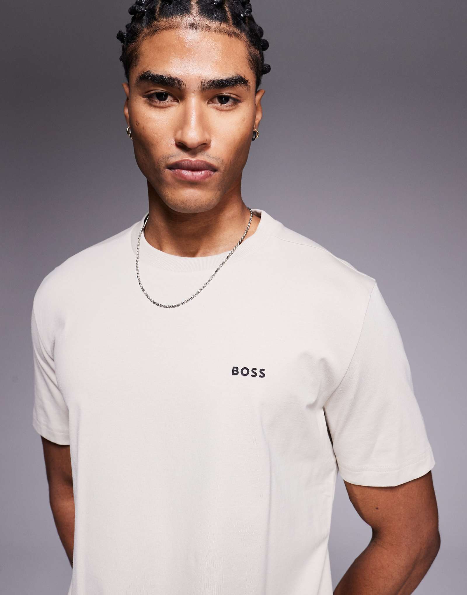 BOSS Green logo t-shirt in beige 8490₽