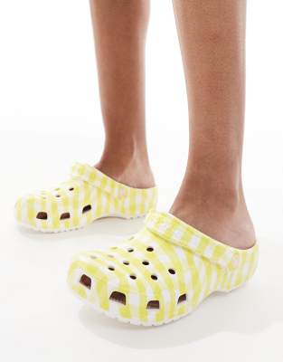 Классические клетчатые сабо Crocs в лилейнике