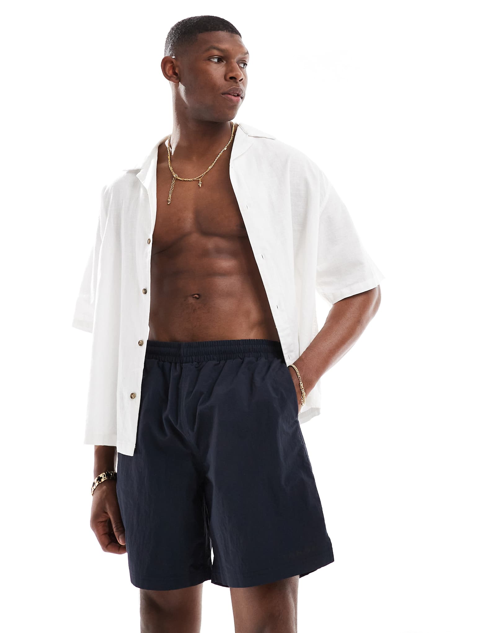 Farah Edgar swim shorts in navy 10990₽