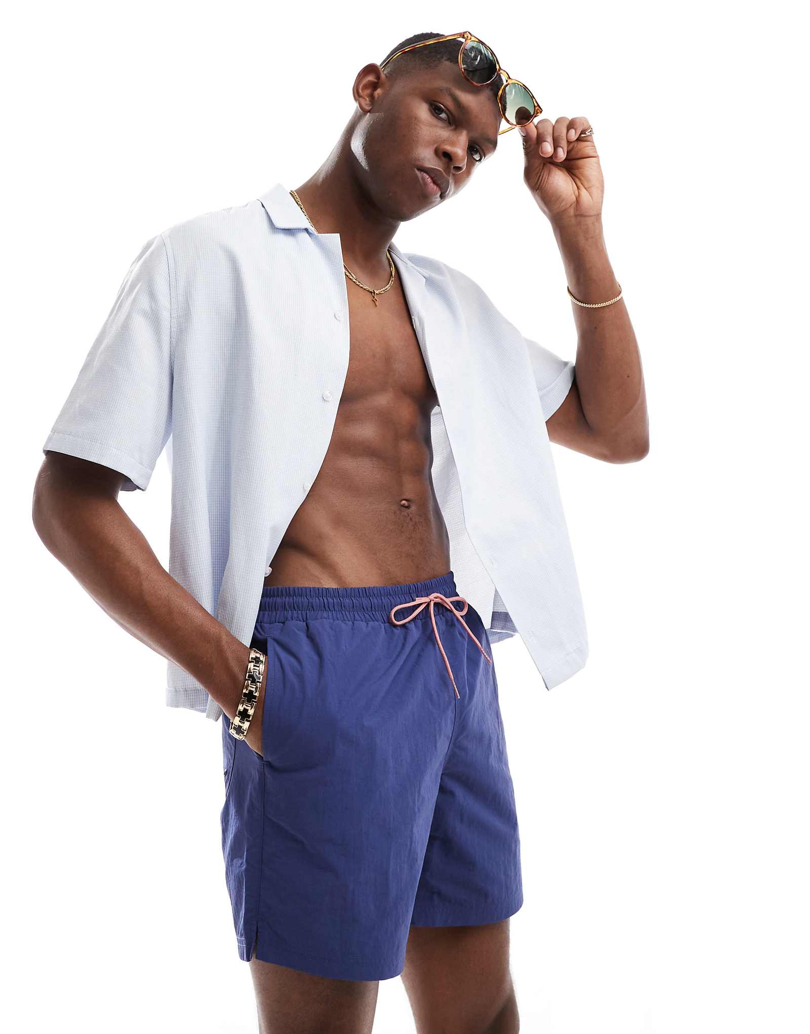 Farah Colbert swim shorts in mid blue 10690₽