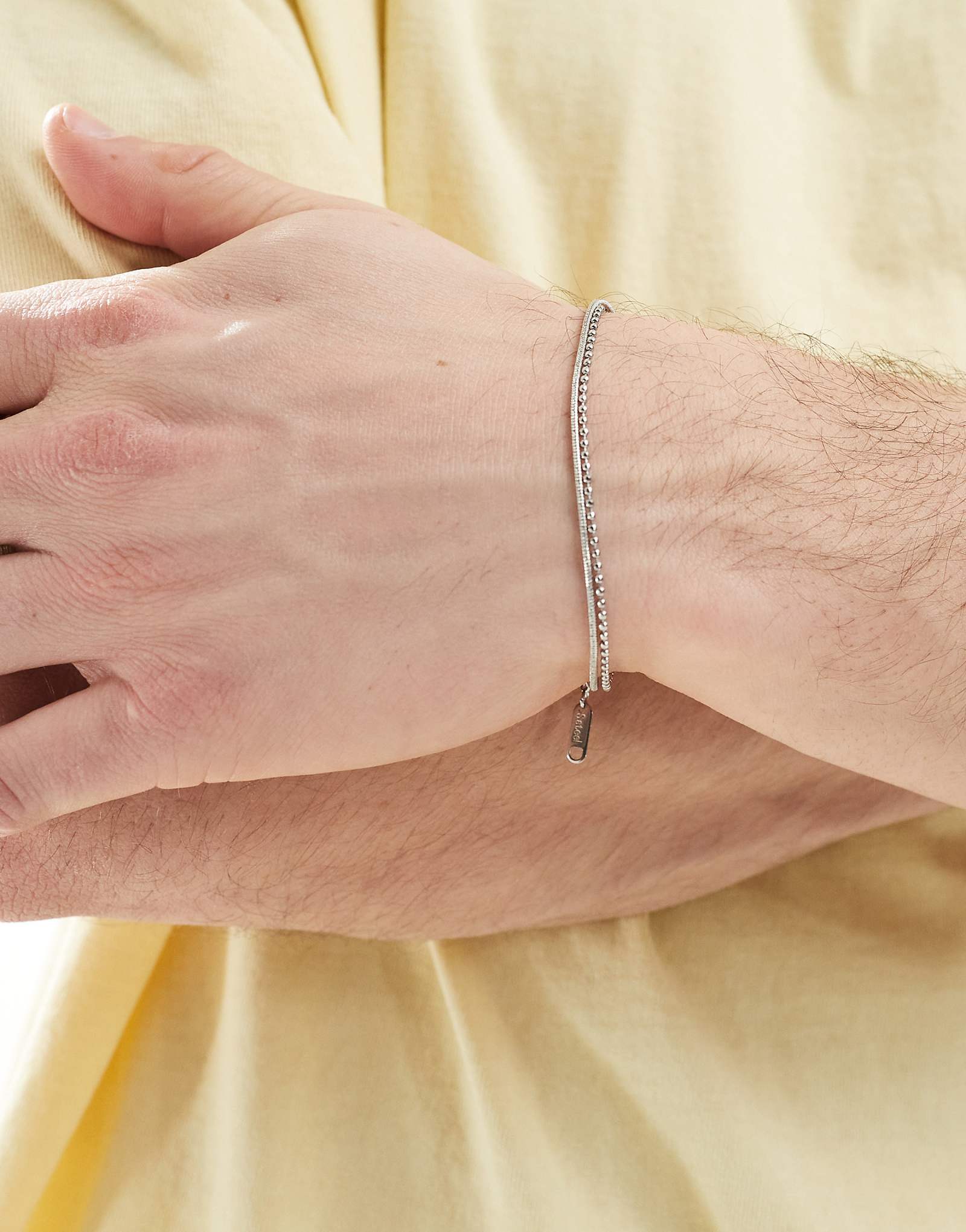 Lost Souls multi thin chains bracelet in stainless steel