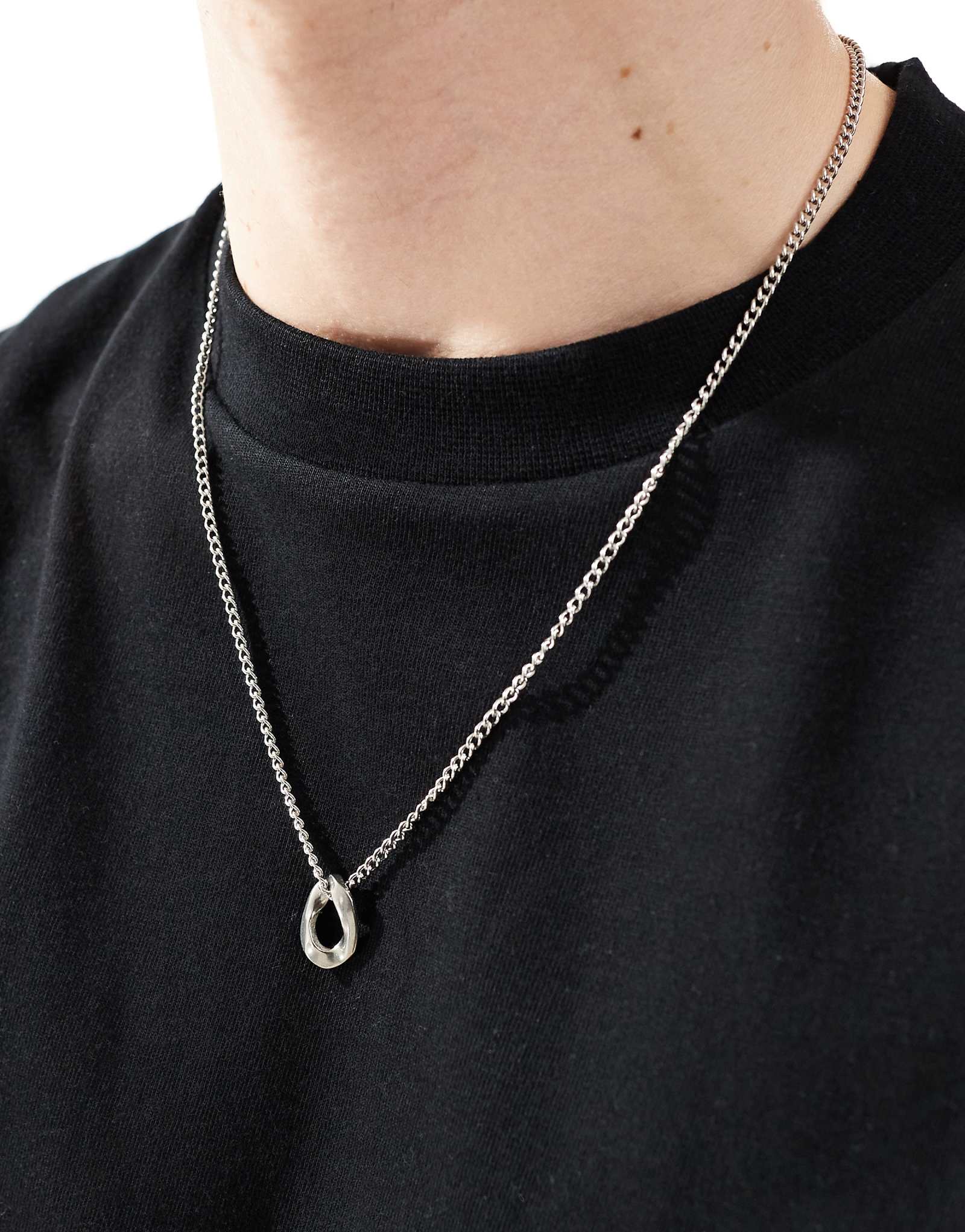 Lost Souls cable-link pendant necklace in stainless steel 4190₽