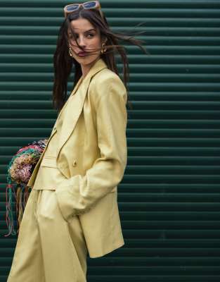 Блейзер для гостей на свадьбу премиум-класса от Topshop цвета пахты - часть комплекта