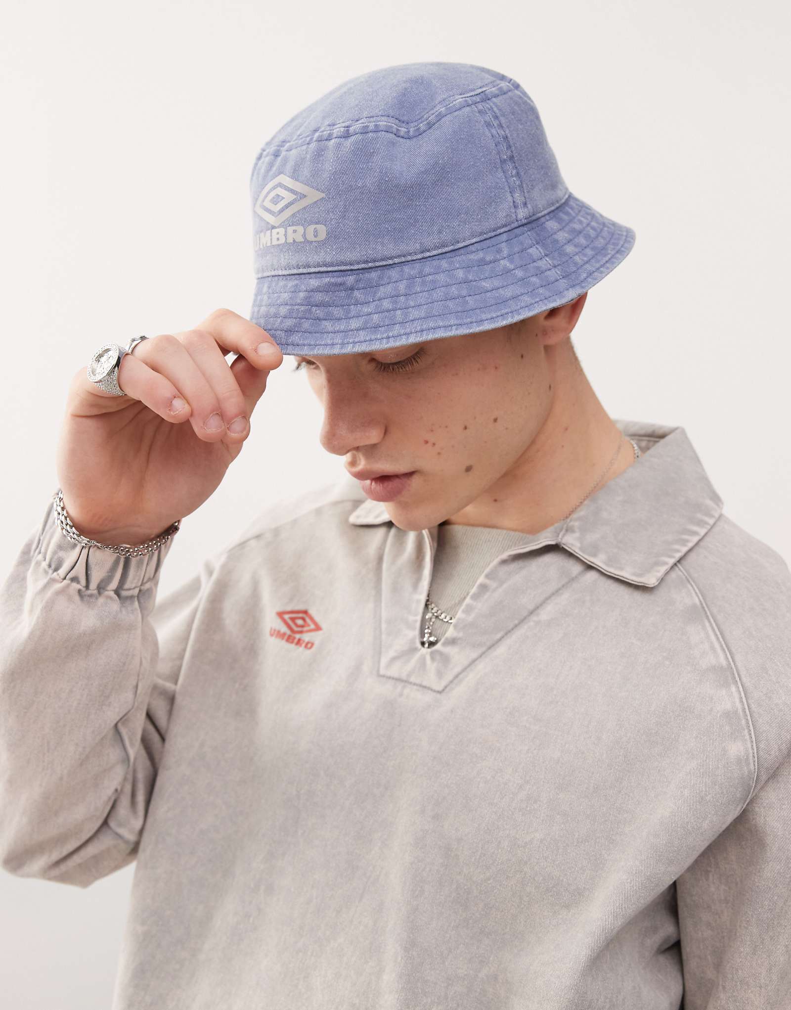Umbro drill bucket hat in blue 8090₽