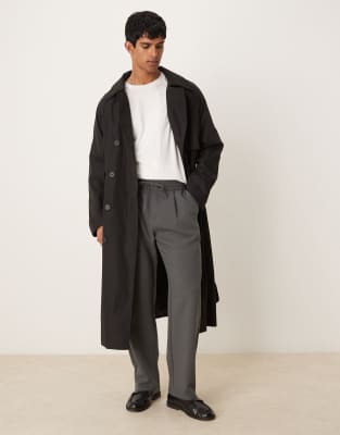 ДИЗАЙНЕРСКИЙ тренч ASOS черного цвета