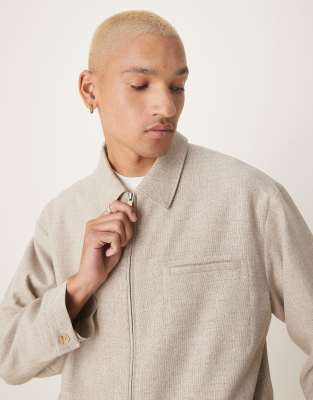 Элегантный жакет-блузон ASOS DESIGN из ткани slub с текстурой камня - часть комплекта