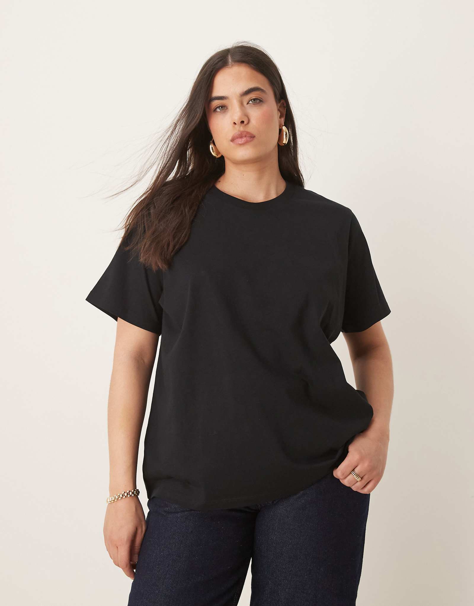 ASOS DESIGN Curve ultimate t-shirt with crew neck in black 2190₽