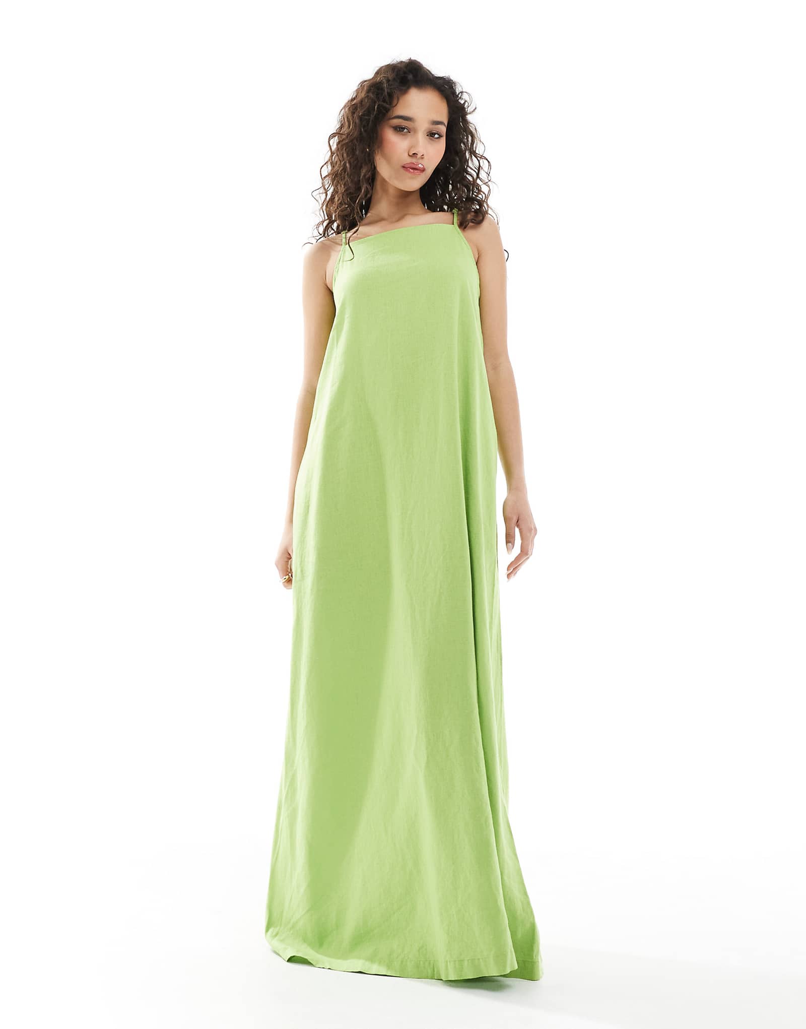 JJXX linen blend long dress in green 9990₽