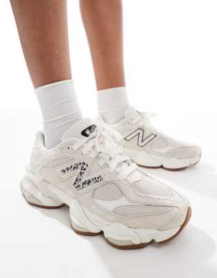 Женские кроссовки New Balance 9060 бежевого цвета с леопардовым принтом - эксклюзивно для ASOS