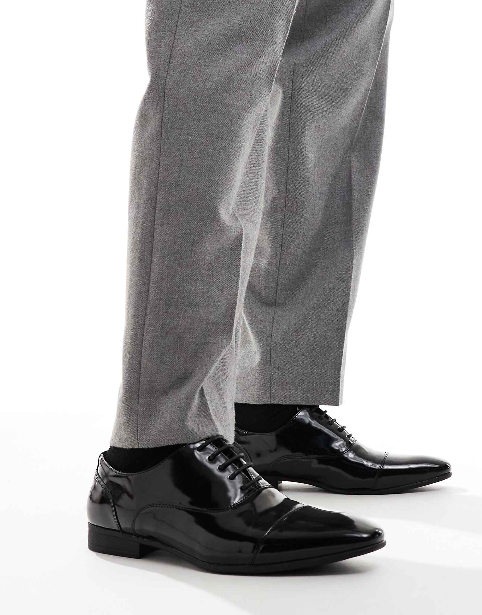 SEQWL Gunners oxford shoes in box faux leather black