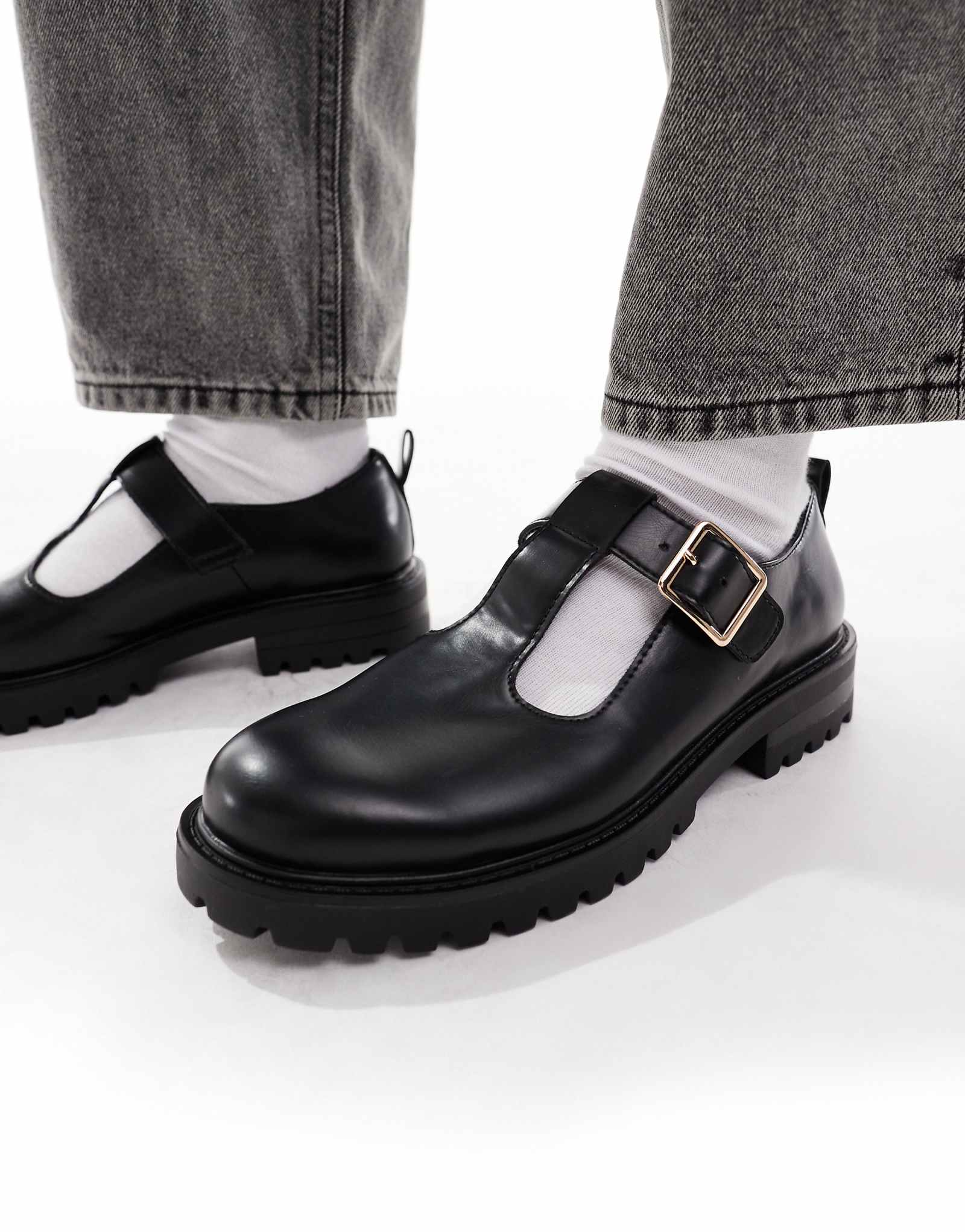 SEQWL mary janes in PU black 7490₽