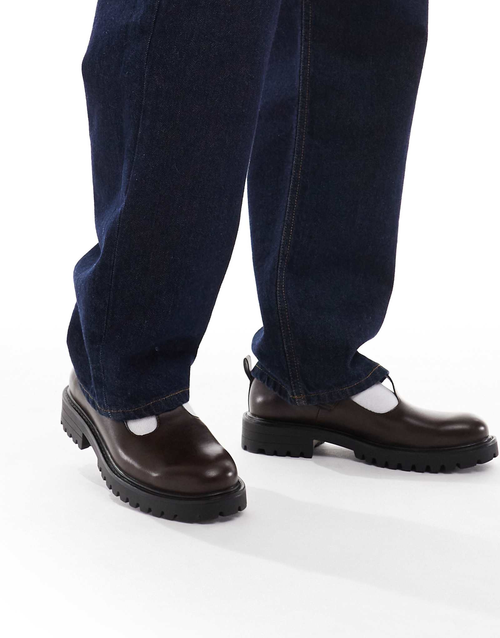 SEQWL mary janes in PU brown