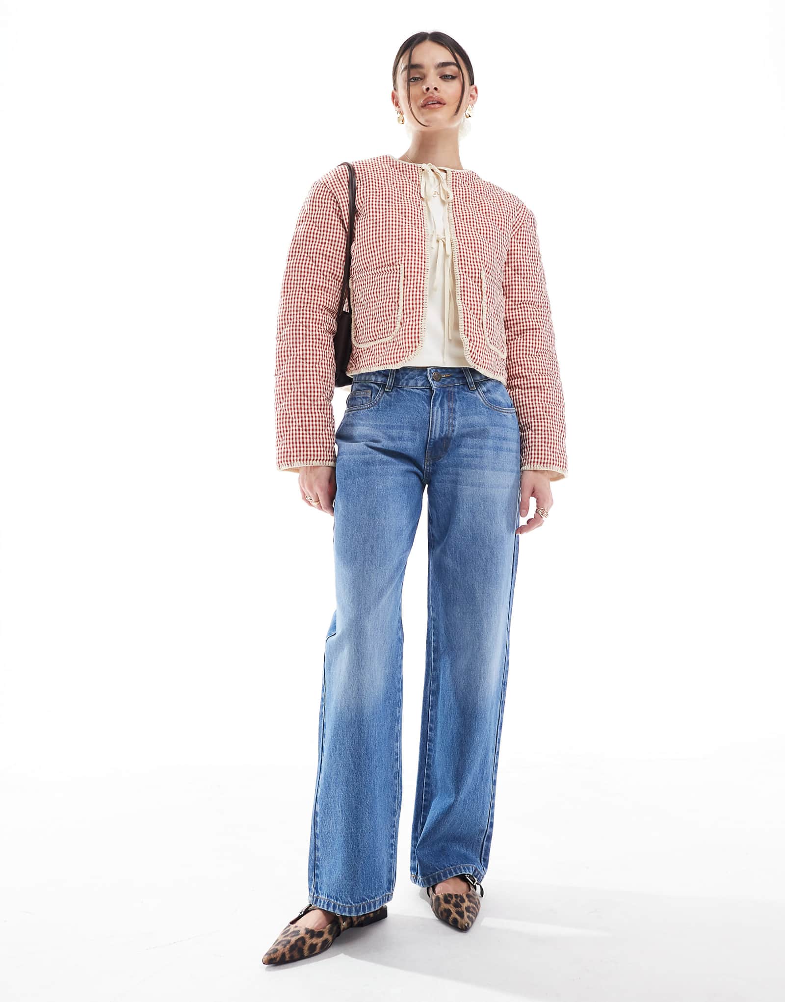 Daisy Street low rise baggy jeans in vintage blue wash 11390₽