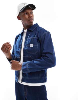 Джинсовая куртка Lee workwear на молнии темно-синего цвета