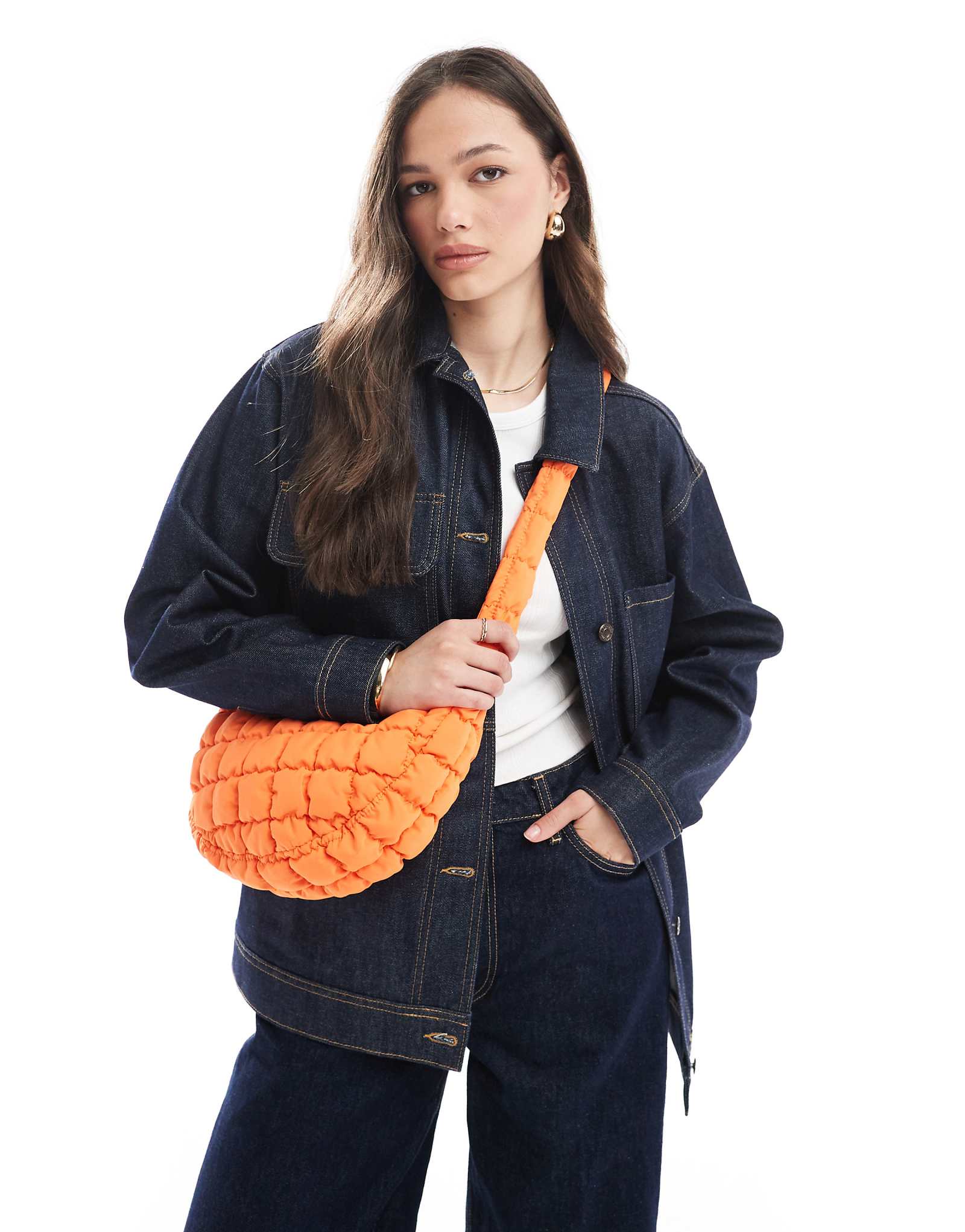 JJXX crossover quilted bag in orange 10190₽
