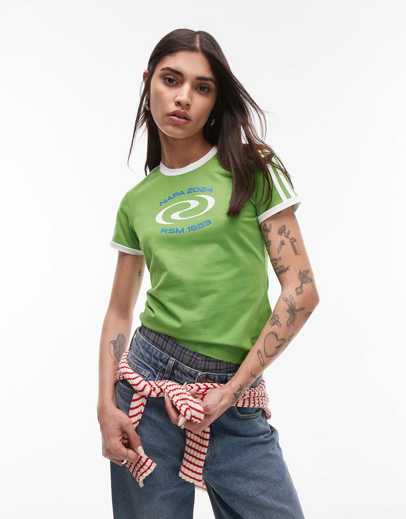 Resume sporty ringer t-shirt in green