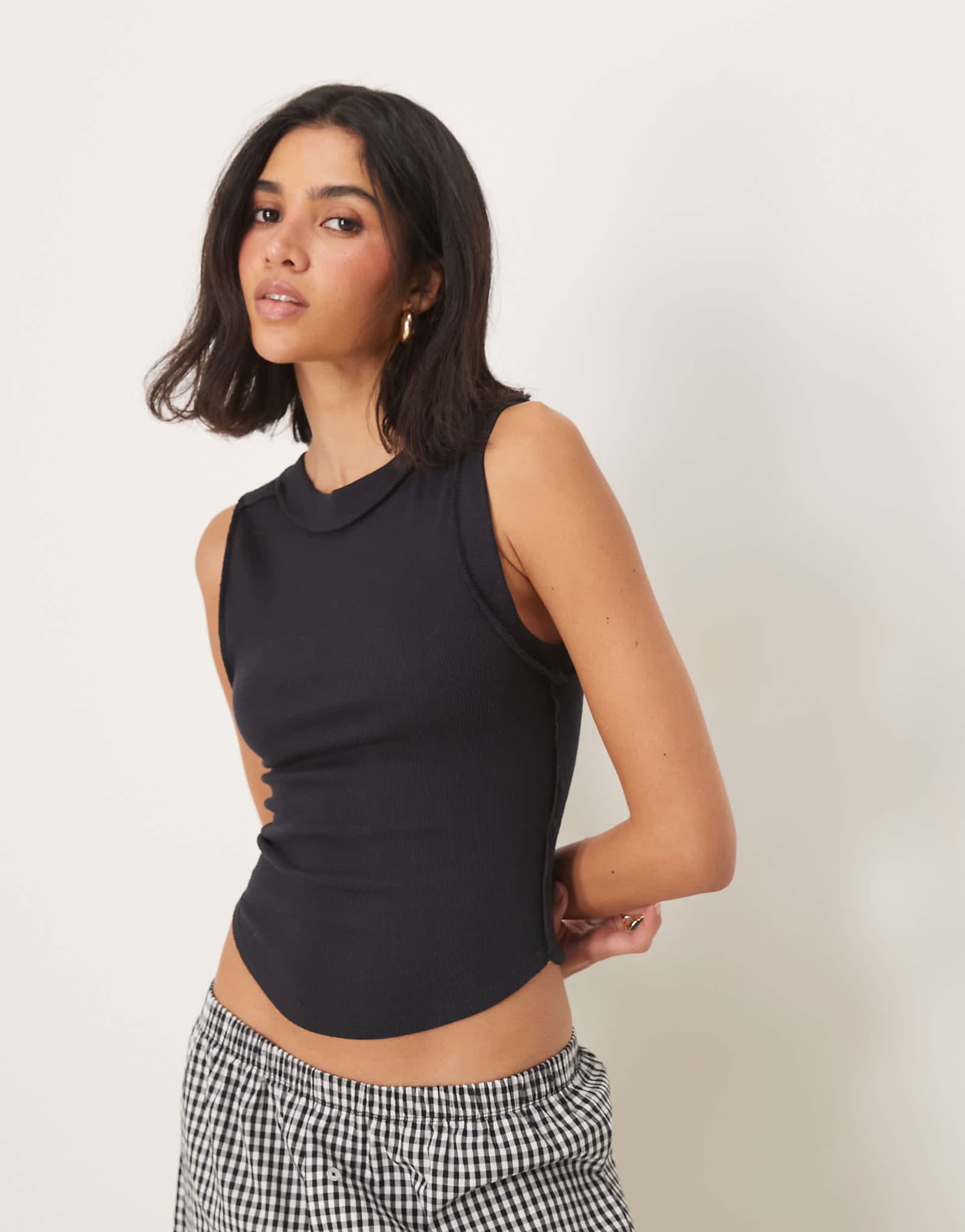 Free People kate tank top in black 7790₽