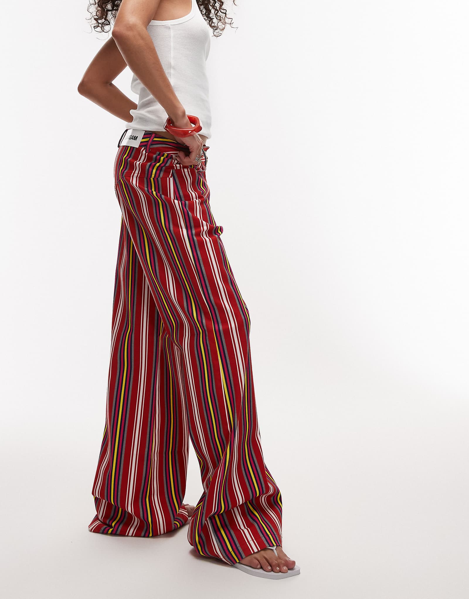 LAAGAM leroy red striped twill pants 23690₽