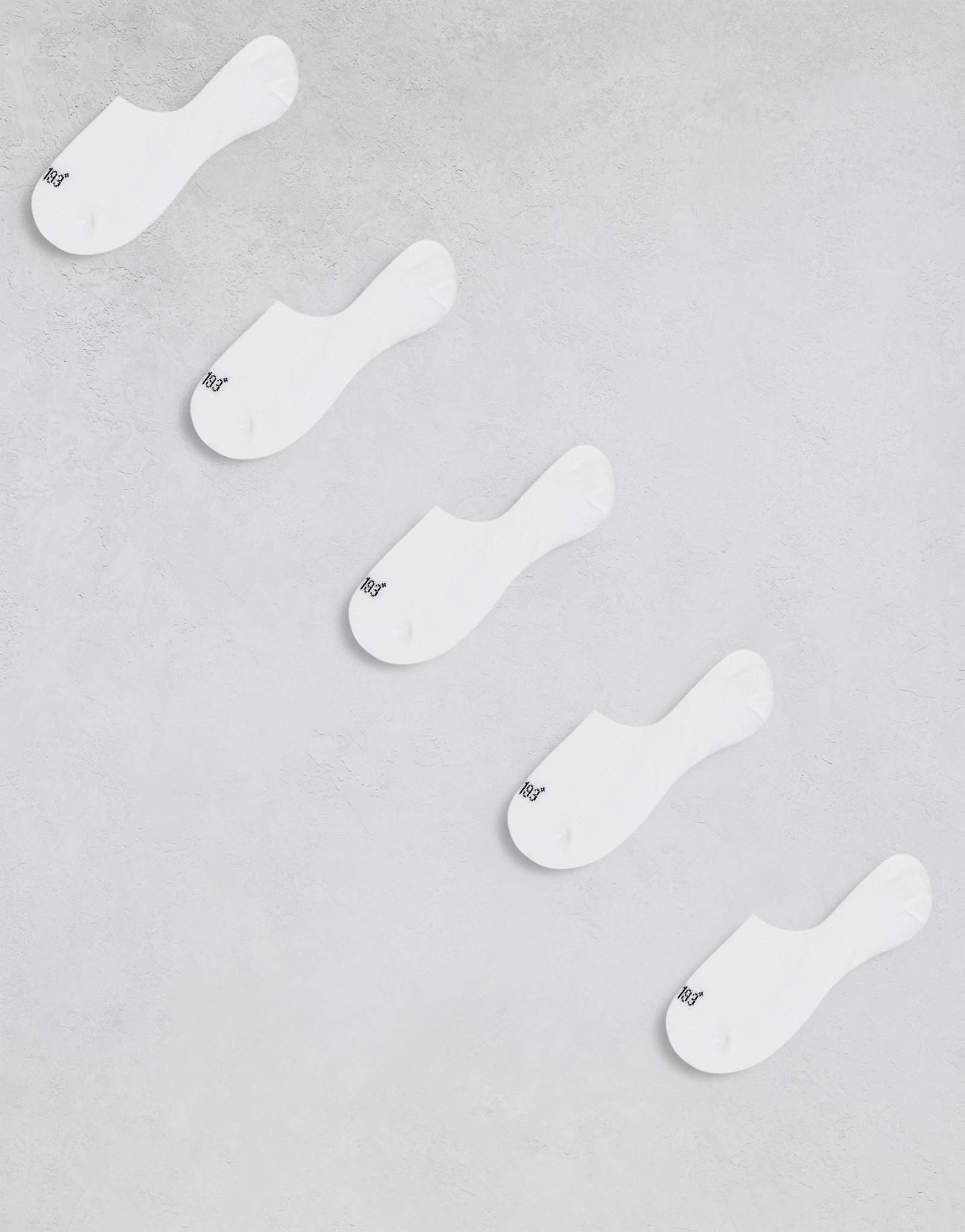 River Island 5 pack sneaker liners in white