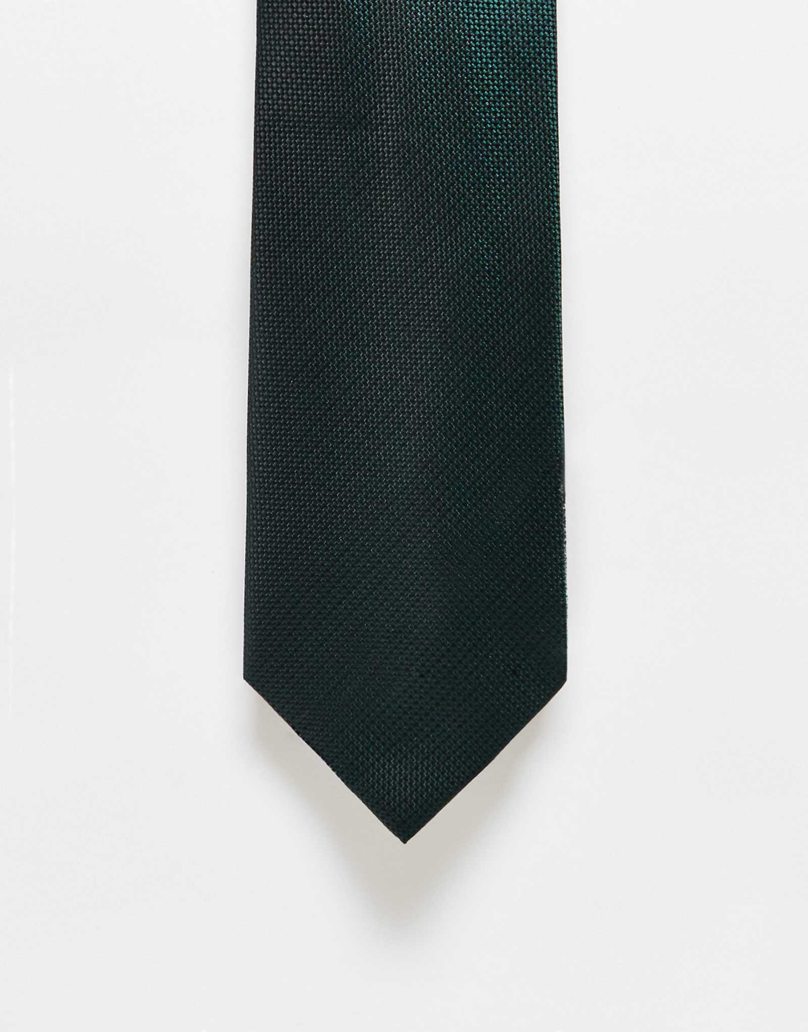 Mango regular tie in khaki green 8890₽