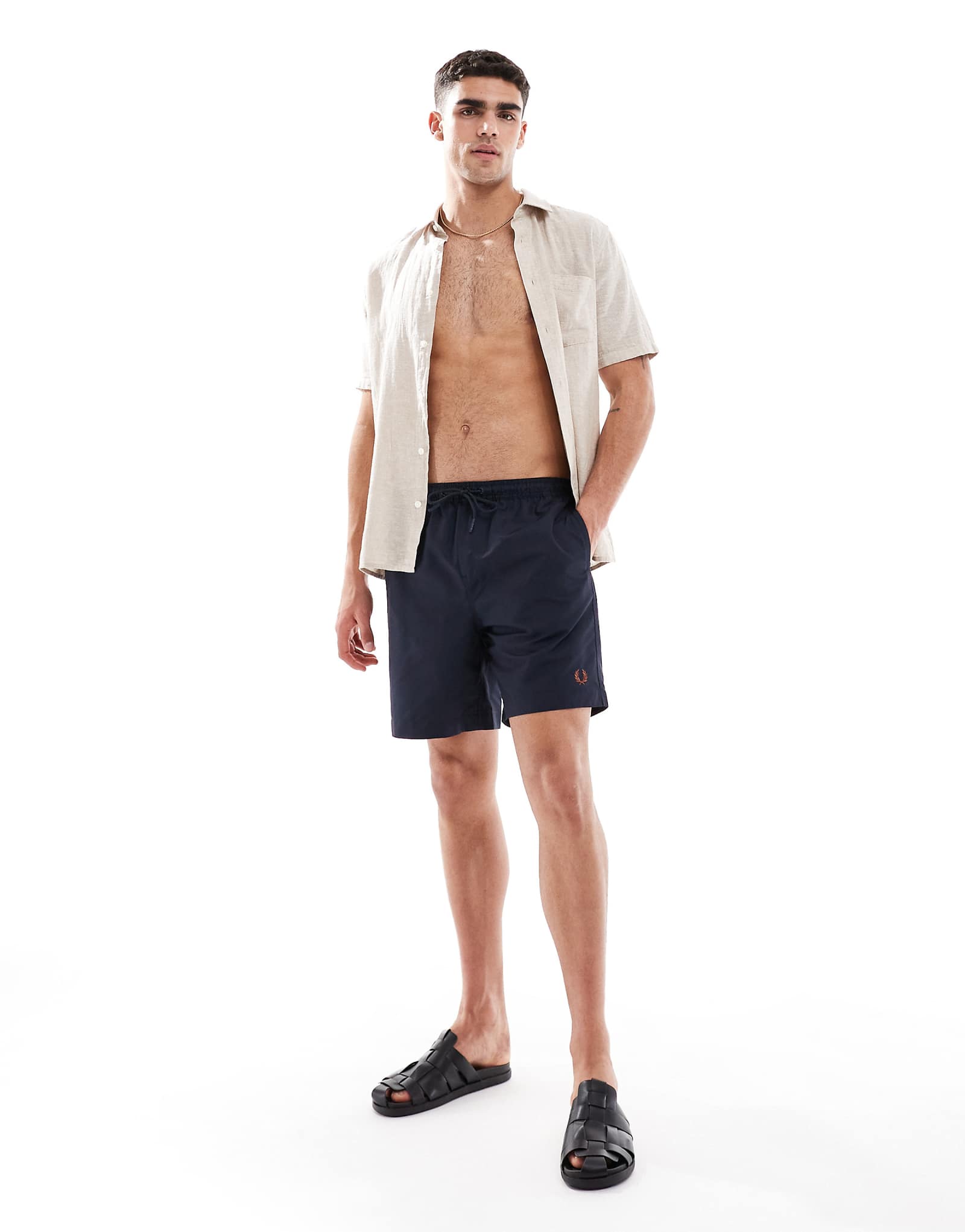 Fred Perry swim shorts in navy 13590₽