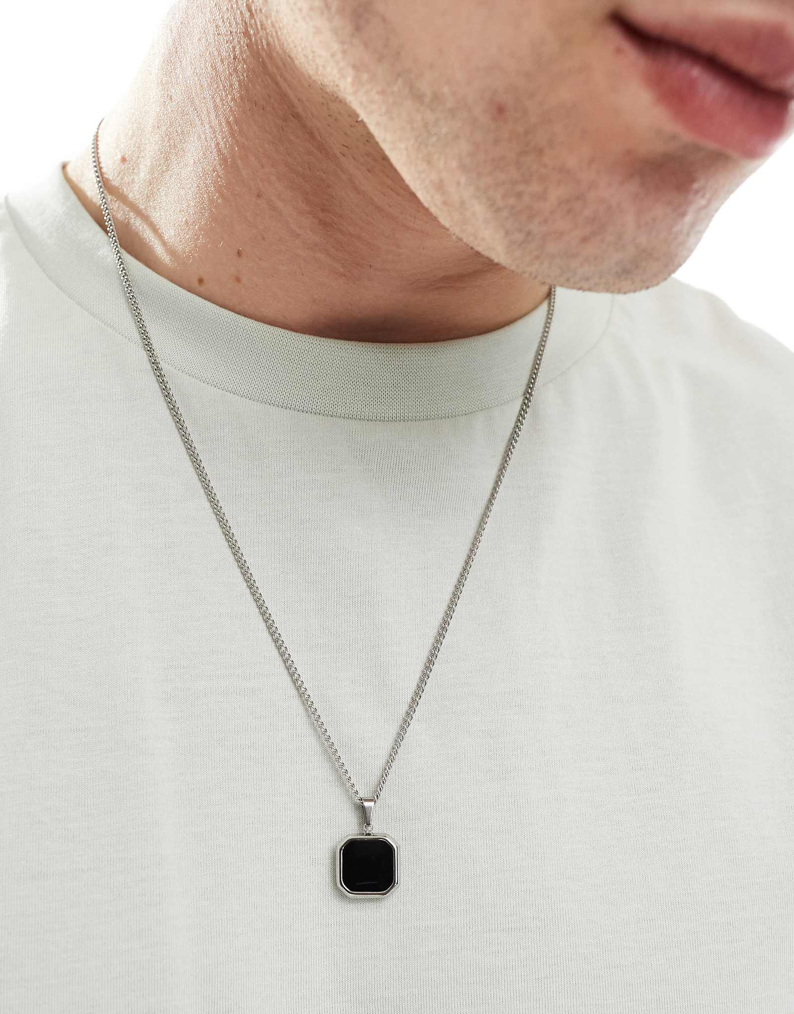 Lost Souls black pendant necklace in stainless steel