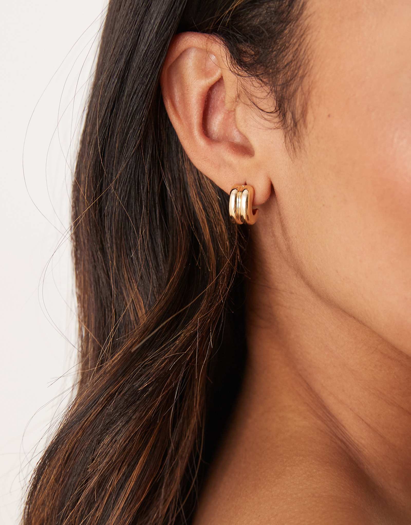 Lost Souls 14mm hoop earrings in 18ct gold plated stainless steel