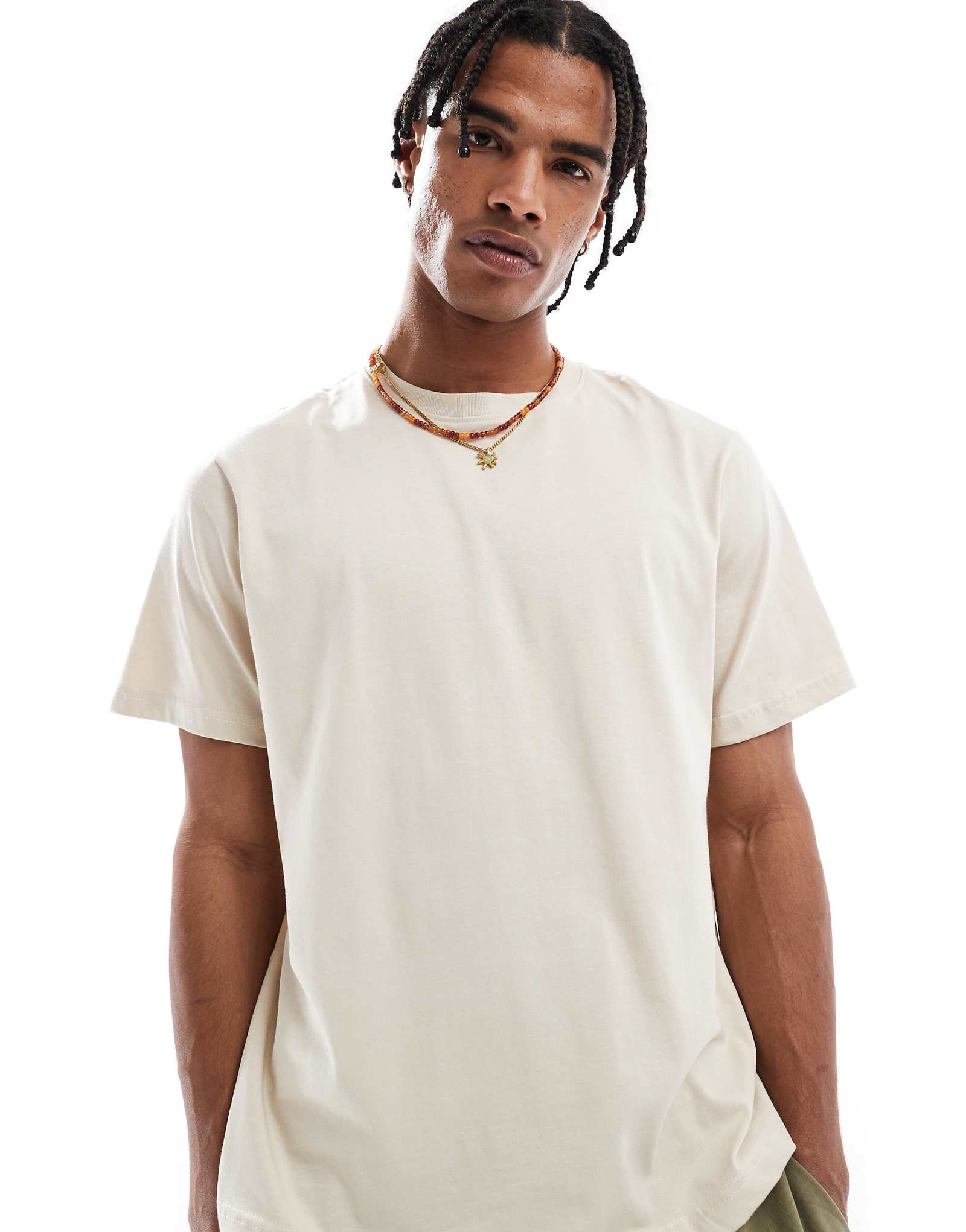 Pull-Bear regular fit t-shirt in sand 2090₽
