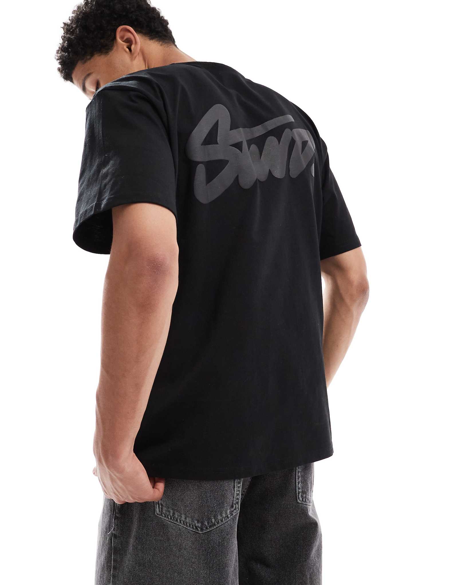 Pull-Bear STWD t-shirt in charcoal 4890₽