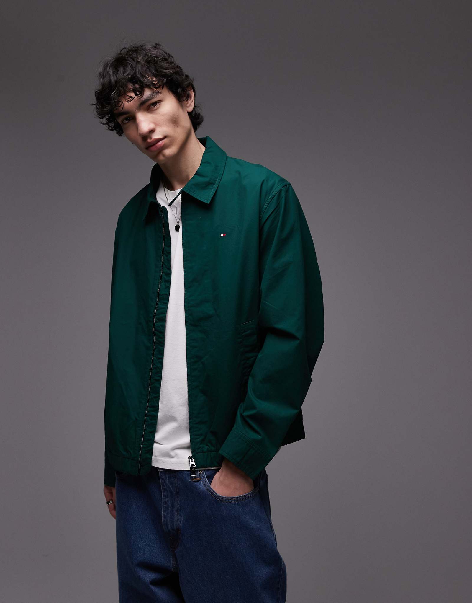Tommy Hilfiger lightweight harrington jacket in green 43190₽
