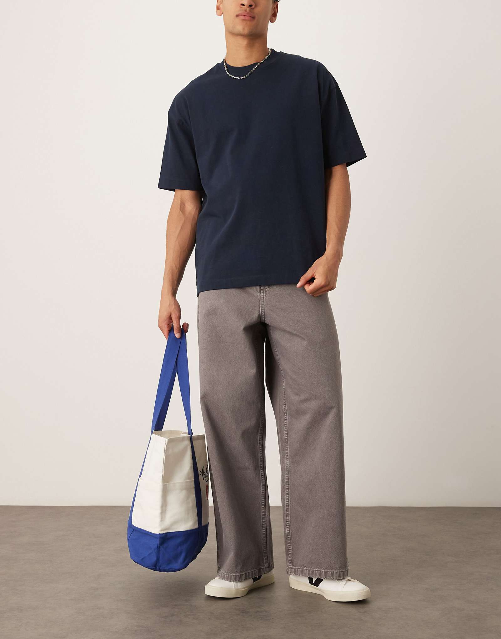 ASOS DESIGN super baggy jeans in dark gray wash 11090₽