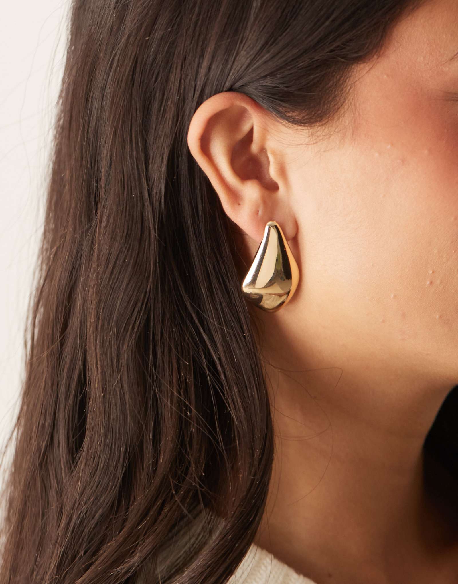 Accessorize abstract teardrop earrings in gold