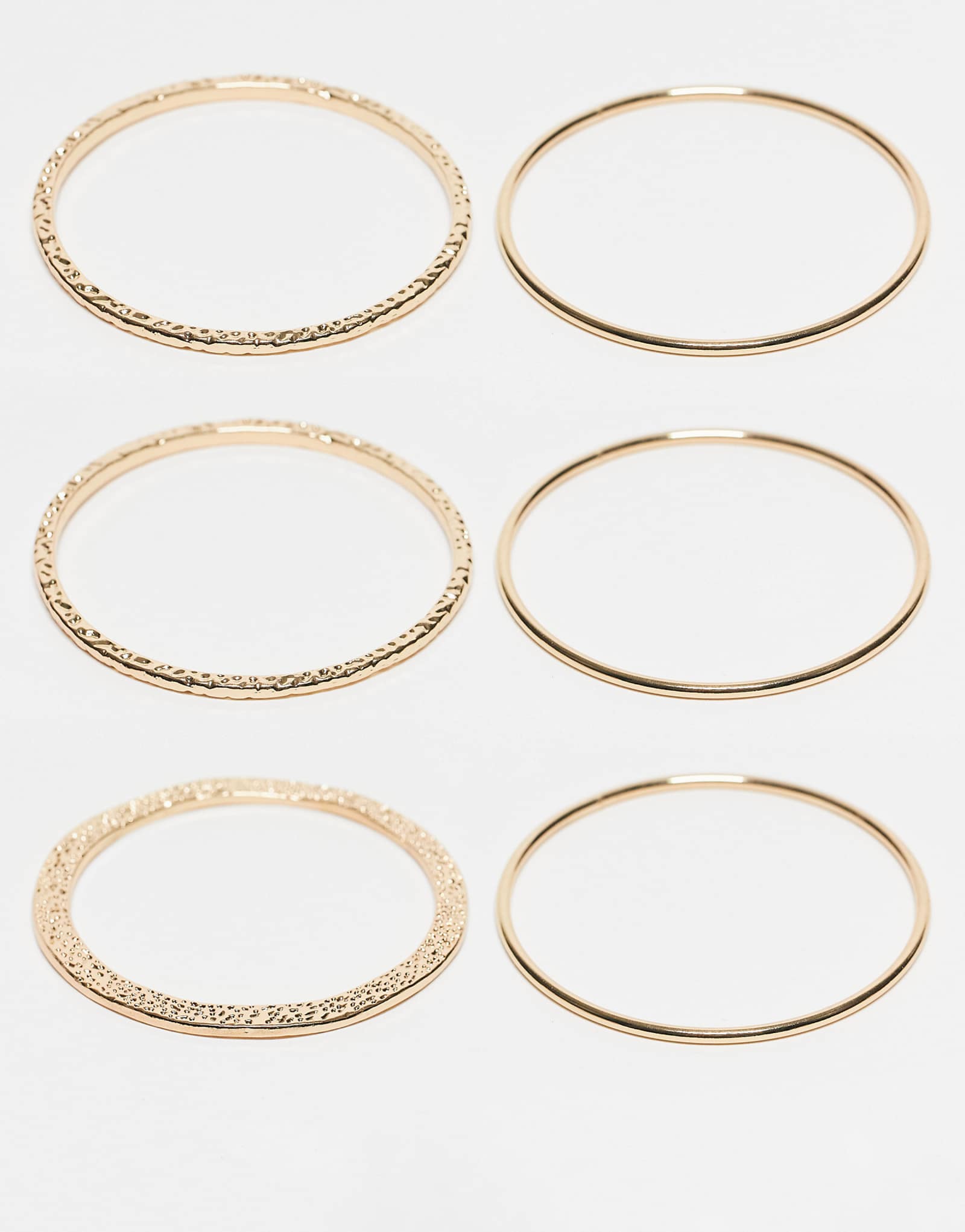 Accessorize 6 pack mixed bangles in gold
