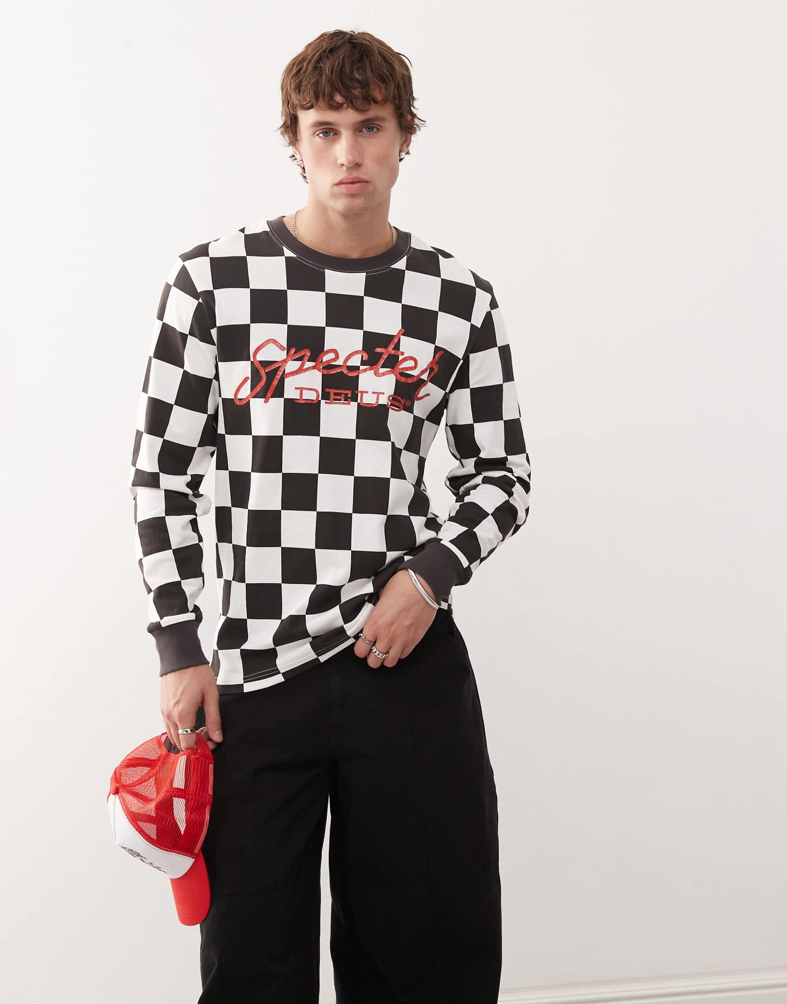 Deus Ex Machina specter moto graphic t-shirt in black and white 17290₽