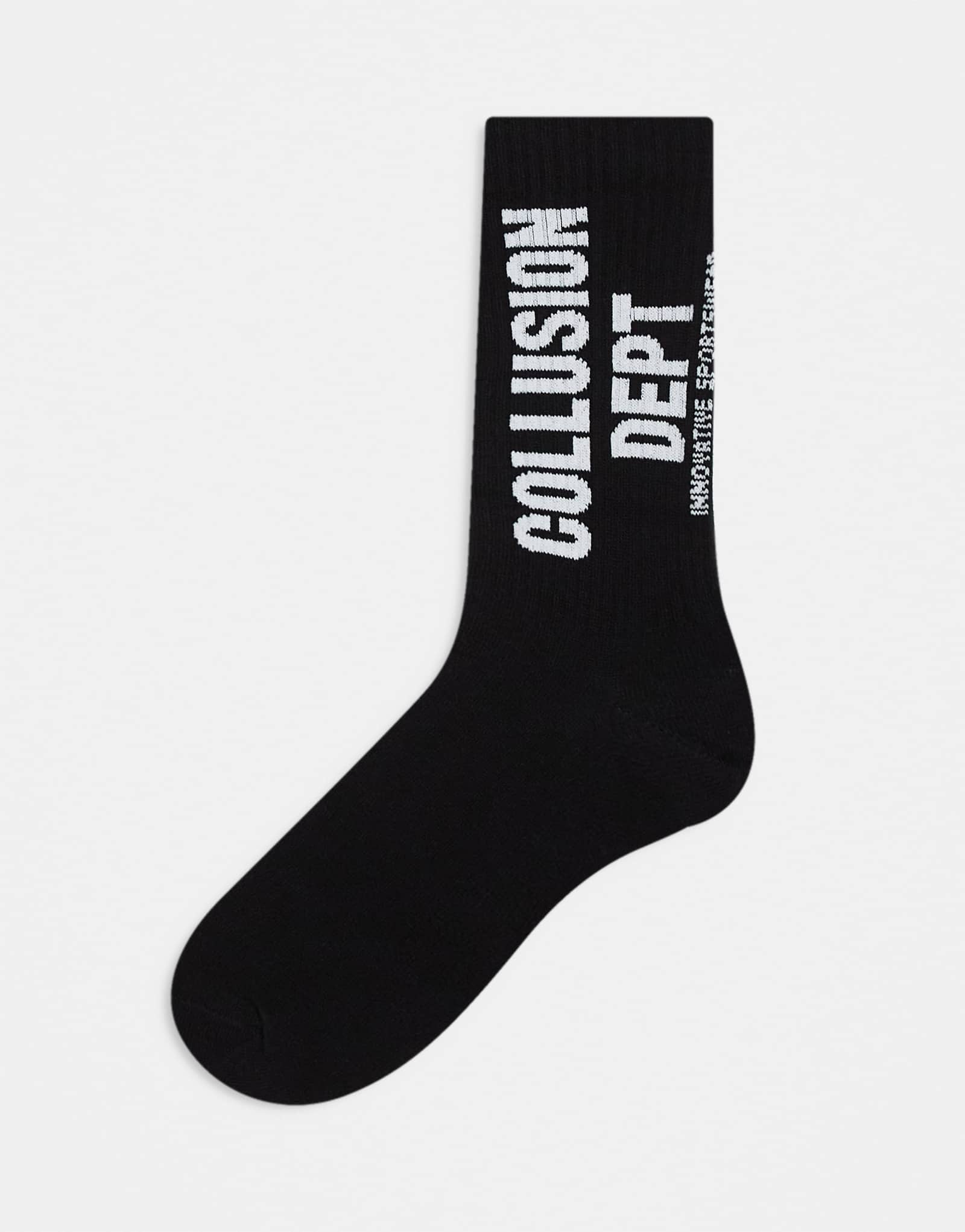 COLLUSION Unisex socks in black with white print 1990₽