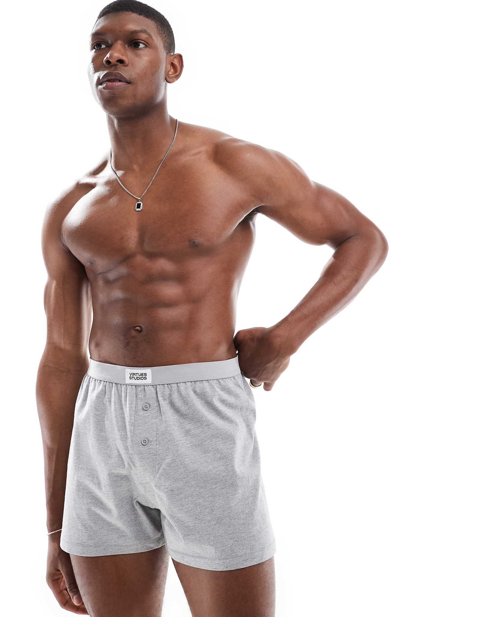 ASOS DESIGN boxers in gray heather 2390₽