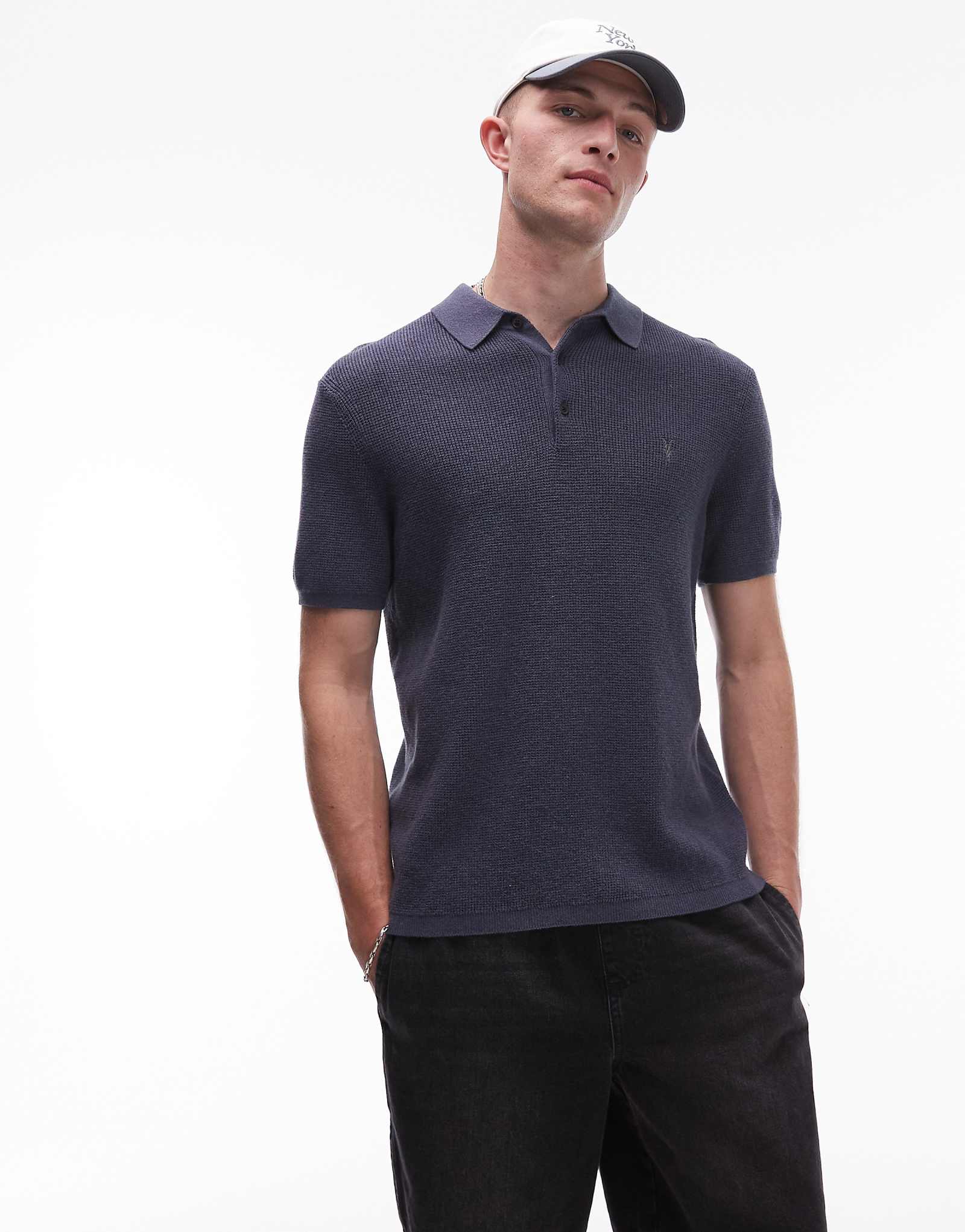 AllSaints polo in odyssey blue 32690₽