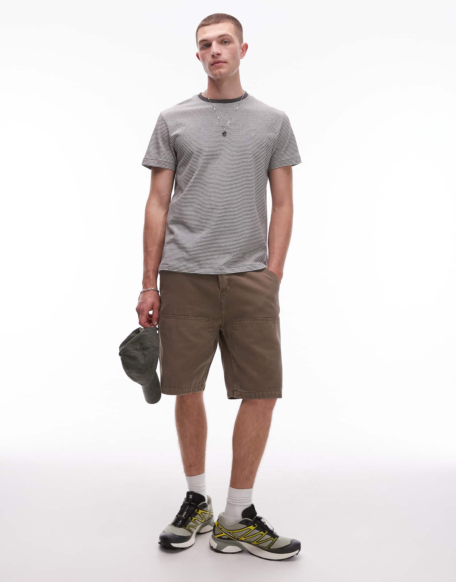 Allsaints alva carpenter shorts in baked brown 26290₽