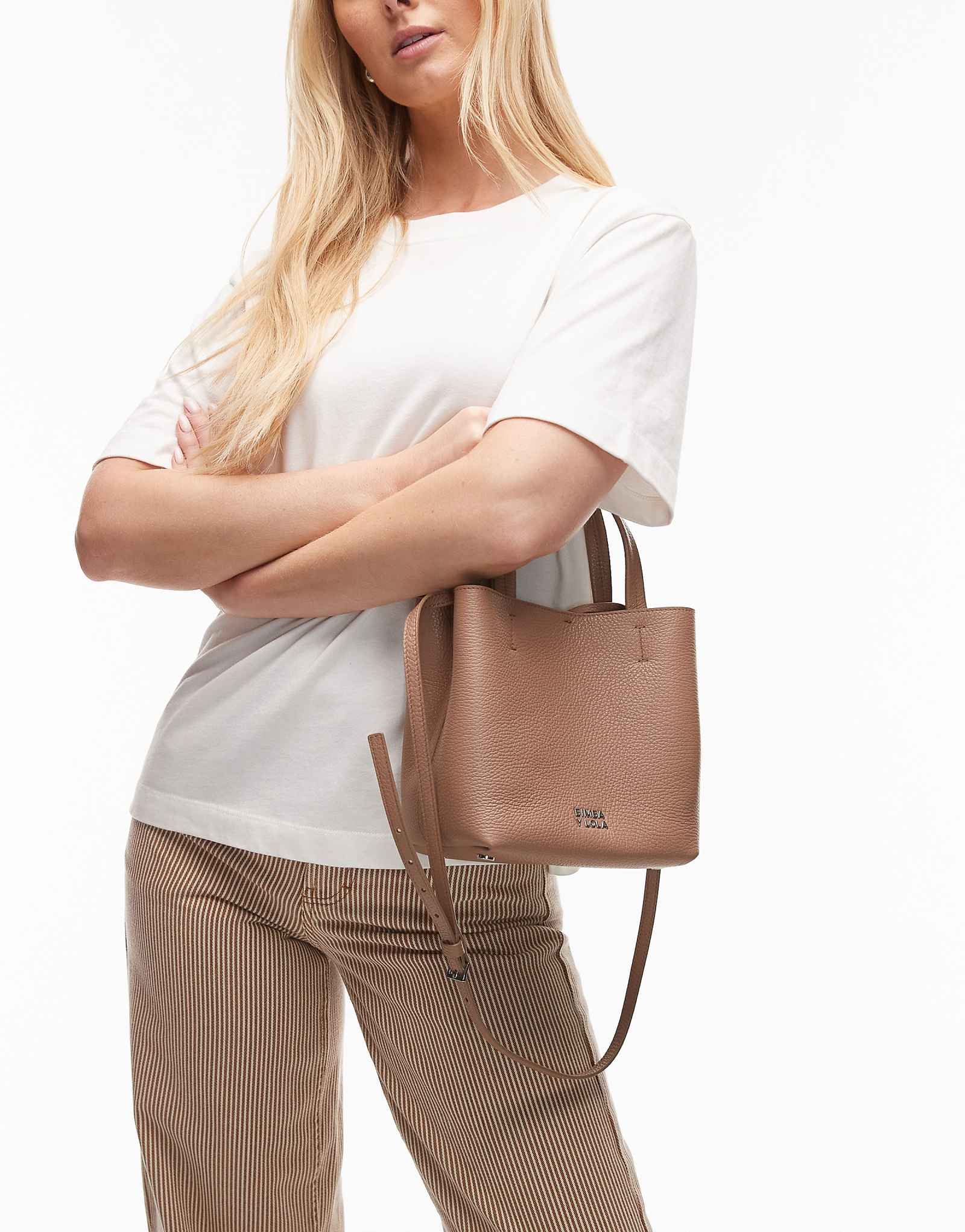 BIMBA Y LOLA small leather Chihuahua bag in light brown