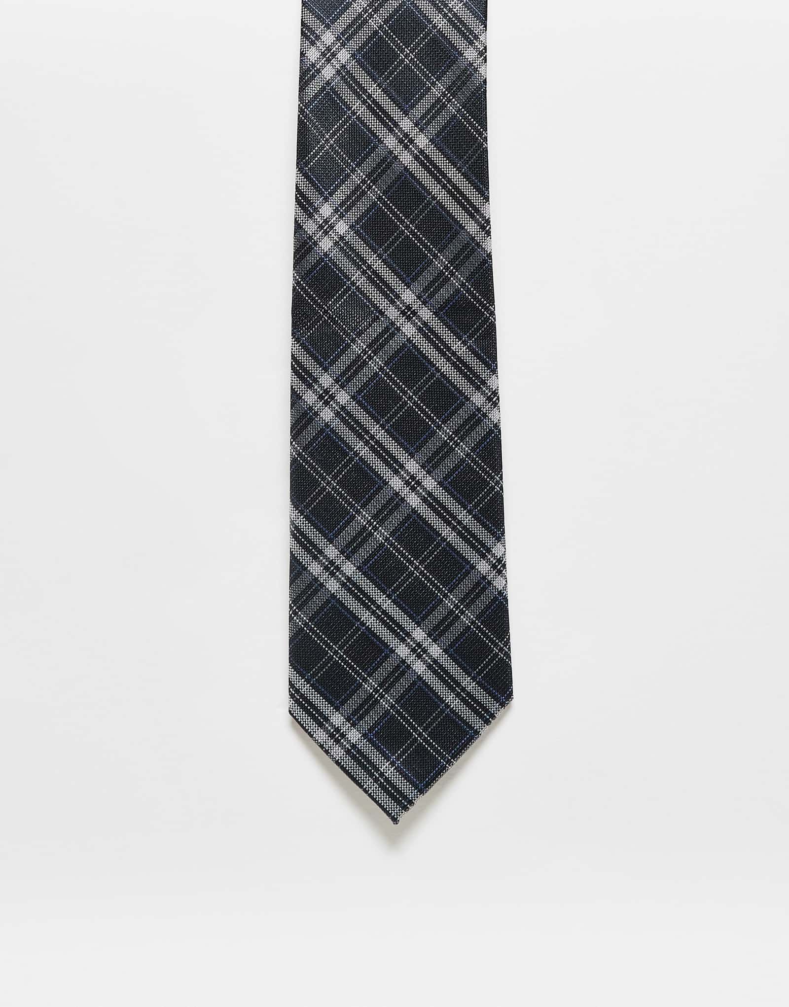 Kaiia check tie in gray and white 2990₽